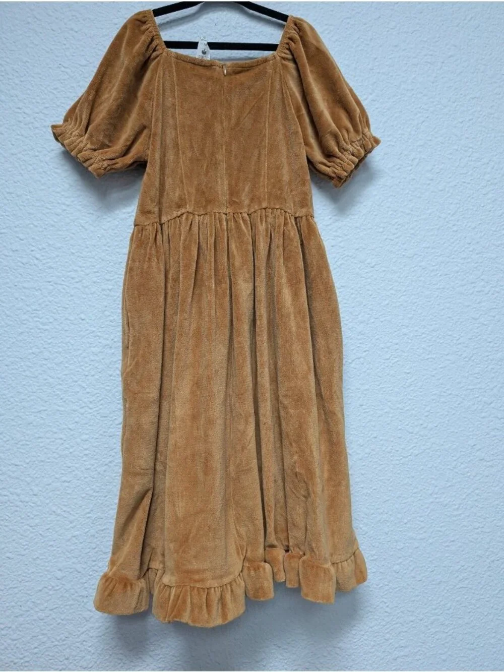 Kate Quinn Organic Cotton Dijon Velour Princess Dress 6Y Brown